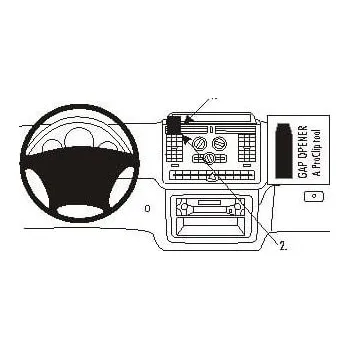 Brodit ProClip montážní konzole na palubní desku pro Mercedes Benz V-Class 04-14, 853364