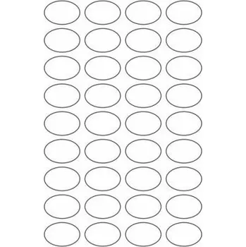 Speciální papír Etikety PRINT elipsa 38,6x25,6 mm bílé lesklé 170 g/m2 (50xA4)