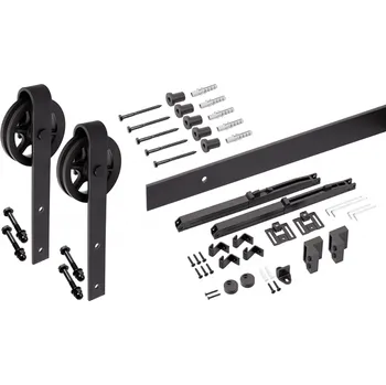Nábytkové kování Sevroll Sada pro posuvné dveře Rustica Big / s tlumením 2m 30 - 40 mm