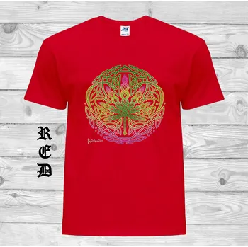 Chlapecké tričko detske-levne-bavlnene-tricko-potisk-keltske-konopi Barva: Red - červená, velikost: 152