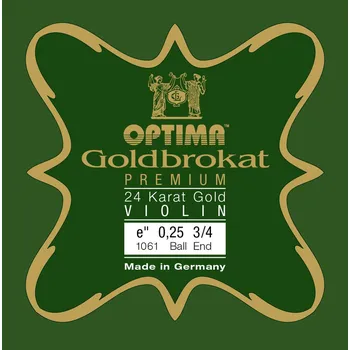 Struna pro kytaru a smyčcový nástroj Optima Struny pro housle Goldbrokat Premium 24 Karat GoldE 0,25 K Lehké provedení 31076