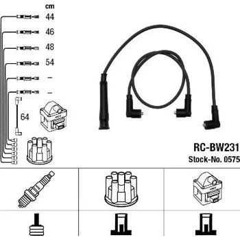 Zapalovací kabel Sada kabelů pro zapalování NGK RC-BW231