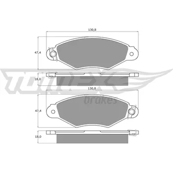Brzdová destička Sada brzdových destiček, kotoučová brzda TOMEX Brakes 11-75