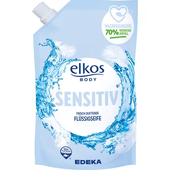 Mýdlo EDEKA elkos tekuté mýdlo pro citlivou pokožku sáček 1l