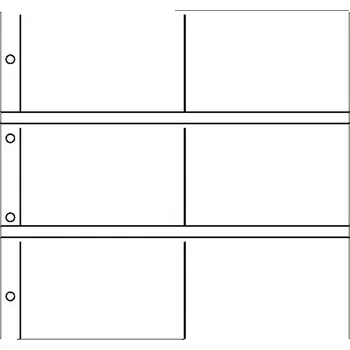 Obal pro sběratelský předmět Lindner STANDARD XL - 6 horizontální kapes 165 x 105 mm Varianta: černá, Velikost balení: 10 ks