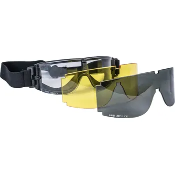 Airsoft STRIKE SYSTEMS® STRIKE ochranné brýle EP-01, 3 zorníky - Černá