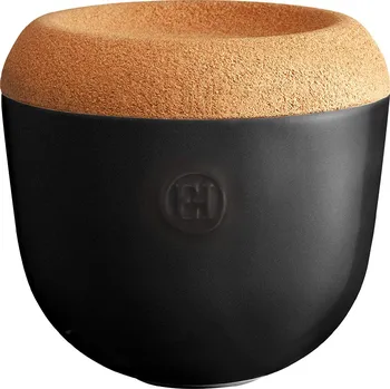 Dóza na potraviny Miska na česnek a cibuli s korkovým víkem, 1l lanýžová, Emile Henry