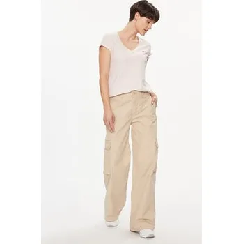 Dámské kalhoty Levi's® Kalhoty z materiálu A6077-0009 Béžová Baggy Fit 27_34
