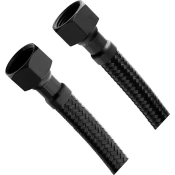 Aqualine Flexibilní nerezová hadice FxF 3/8"x3/8", 60cm, černá mat, 33106B