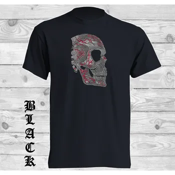 detske-levne-bavlnene-tricko-potisk-tetovane-lebky Barva: Black -černá, velikost: 164