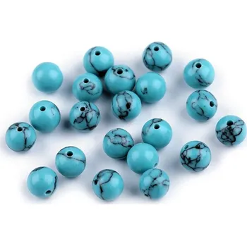 Korálek Minerálové korálky Tyrkenit Ø8 mm 10ks - 1 tyrkenit