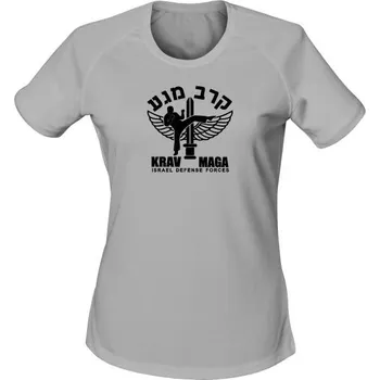 Dámské tričko Funkční dámské tričko IDF Krav Maga - světle šedá