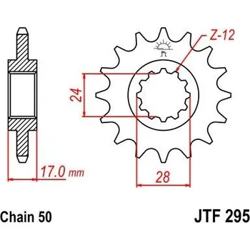 Auto-moto Jt sprockets JTF 295-15 Honda