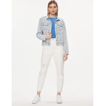 Pánská větrovka Tommy Jeans Jeansová bunda Flag DW0DW18331 Modrá Regular Fit XS