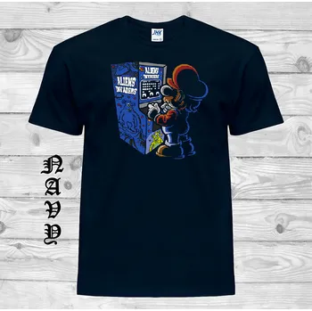 detske-levne-bavlnene-tricko-potisk-Super-Mario Barva: Navy - tmavě modrá, velikost: 164