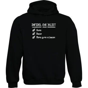 Pánská mikina Mikina s kapucí INFIDEL CHECKLIST - černá