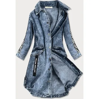 Světle modrá volná dámská džínová bunda/přehoz přes oblečení (C101) odstíny modré S (36)