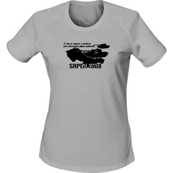 Dámské tričko Dámské funkční tričko SRPEN 1968 - světle šedá