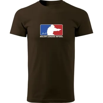 Pánské tričko Tričko Major League Pistol - hnědá