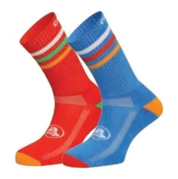 Pánská móda VINTAGE KIDS bavlněné dětské ponožky Crocs 27-30 modrá / červená