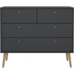 Antracitová nízká komoda 99x82 cm Bodo – Tvilum ID_1602910