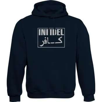 Pánská mikina Mikina s kapucí INFIDEL - námořní modrá