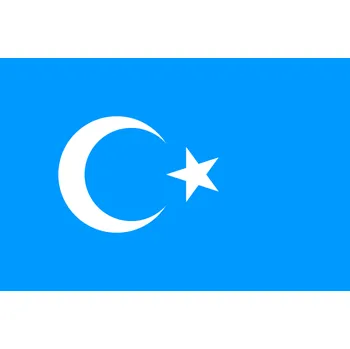 Vlajka Vlajka Východní Turkestán (Ujgursko) o velikosti 90 x 150 cm