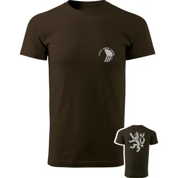 Pánské tričko Tričko Czech Armed Forces Lion - hnědá