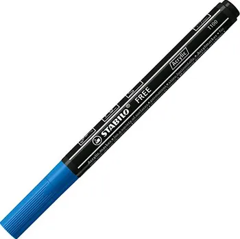 Akrylový popisovač STABILO FREE Acrylic T100 Kulatý hrot 1-2 mm - tmavomodrý Stabilo