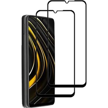 3x 3D ochranné tvrzené sklo s rámečkem pro Xiaomi POCO M3 - černé - 2+1 zdarma