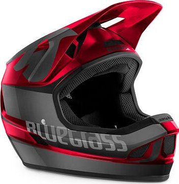 BLUEGRASS přilba LEGIT černá/červená metalická -58/60