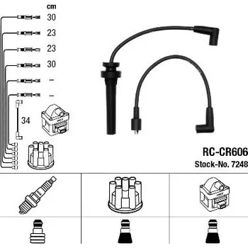 Zapalovací kabel Sada kabelů pro zapalování NGK RC-CR606
