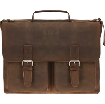 Pánská aktovka LEONHARD HEYDEN Kožená aktovka na notebook SALISBURY 9076102 hnědá