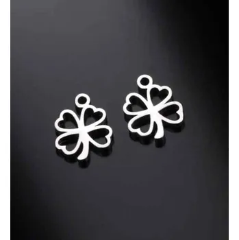 Přívěsek Pro Háčkování Přívěsek čtyřlístek 12,5 x 10 mm ocel