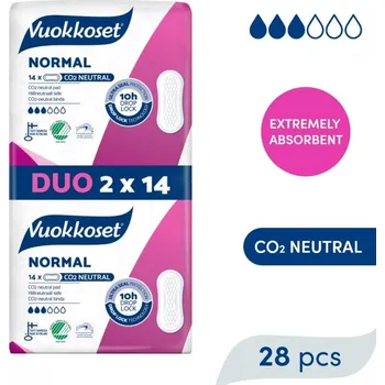 Menstruační vložka VUOKKOSET Vložky Normal 28 ks