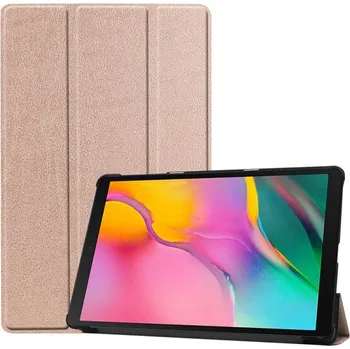 Pouzdro na tablet 2v1 Smart flip cover + zadní plastový ochranný kryt pro Samsung Galaxy Tab A 10.1 2019 (T515) - zlatý