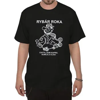 Pánské tričko Černé tričko Rybář roku SK - velikost XL