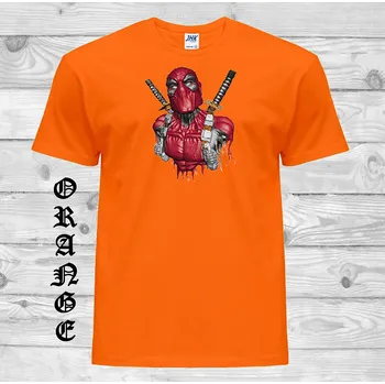 Chlapecké tričko detske-levne-bavlnene-tricko-potisk-ninja Barva: Orange - oranžová, velikost: 152