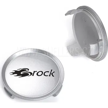 Alu kolo Středová krytka alu kola Ø 69/75 mm, BROCK, plast stříbrná s logem