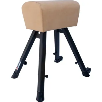 Stolová podnož Gymnastická koza - výška 100-150 cm, kovové nohy Vulkollan, koženka