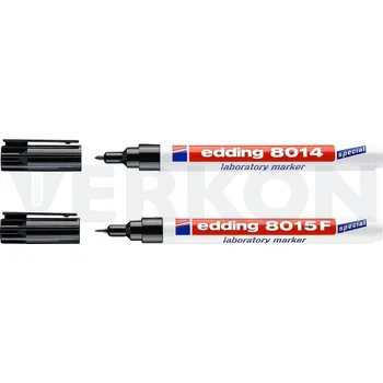 Popisovač laboratorní Edding, s jemným hrotem, Typ: 8015 F, Barva: Černá, Šíře stopy [mm]: 0,75, Balení [ks]: 10