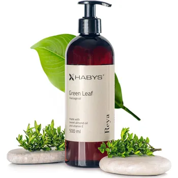 Masážní přípravek Masážní olej HABYS - Green Leaf - zelený čaj 500ml