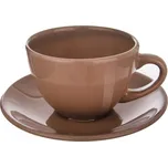 Hrnek ker.+podšálek ALFA 0,25 l hnědá