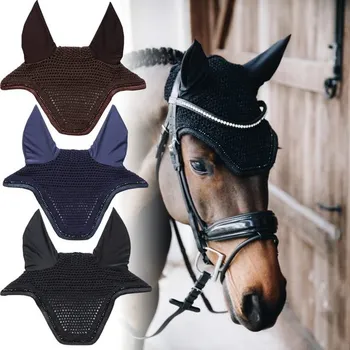 Koňská maska proti hmyzu Čabraka na uši Kentucky Wellington Glitter