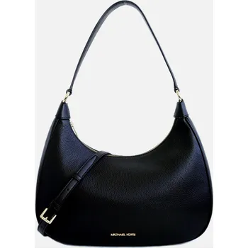 Kožená kabelka přes rameno Michael Kors Cora černá