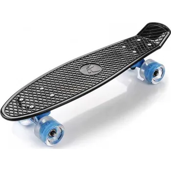 Pennyboard Penny board Meteor Black Light s LED kolečky