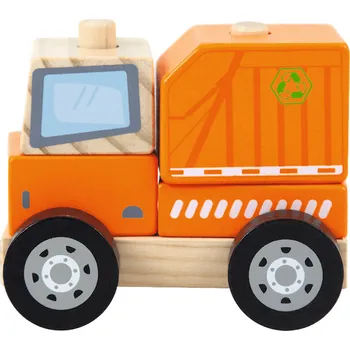 Dřevěná hračka Trefl dřevěná hračka popelářské auto 61140