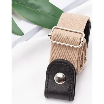 Opasek Nastavitelný pásek beze spony pro pohodlné nošení - Khaki