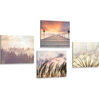 Obraz Dovido Set obrazů příroda v náručí slunce