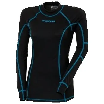 Triko s dlouhým rukávem PROGRESS Dry Fast dámské černá Velikost: M
